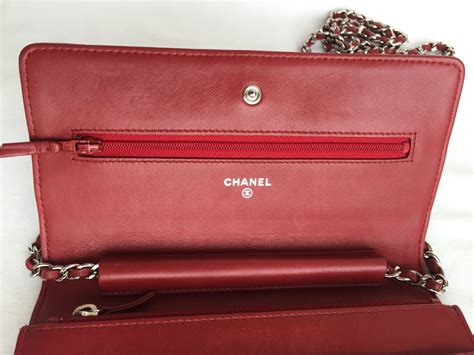 chanel red wallet on a chain|chanel wallet on chain price.